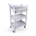 3-Tier Medical Utility Cart with Drawer and Shelves H814302