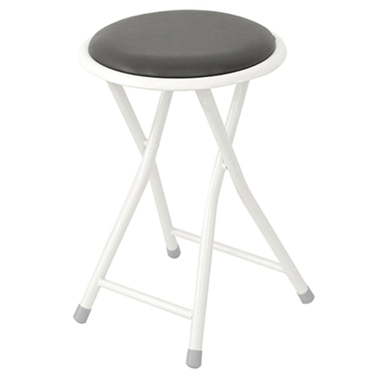 18-Inch Black Folding Stool with 225lb Capacity A4823