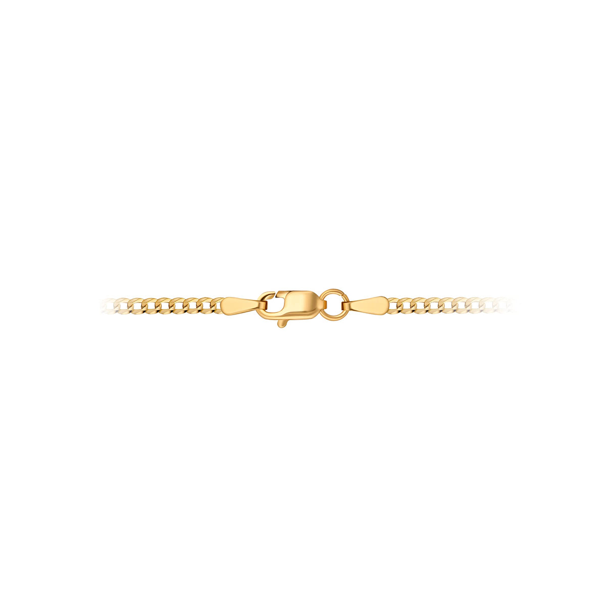 18K Solid Gold Cuban Curb Link Chain Necklace Z87473