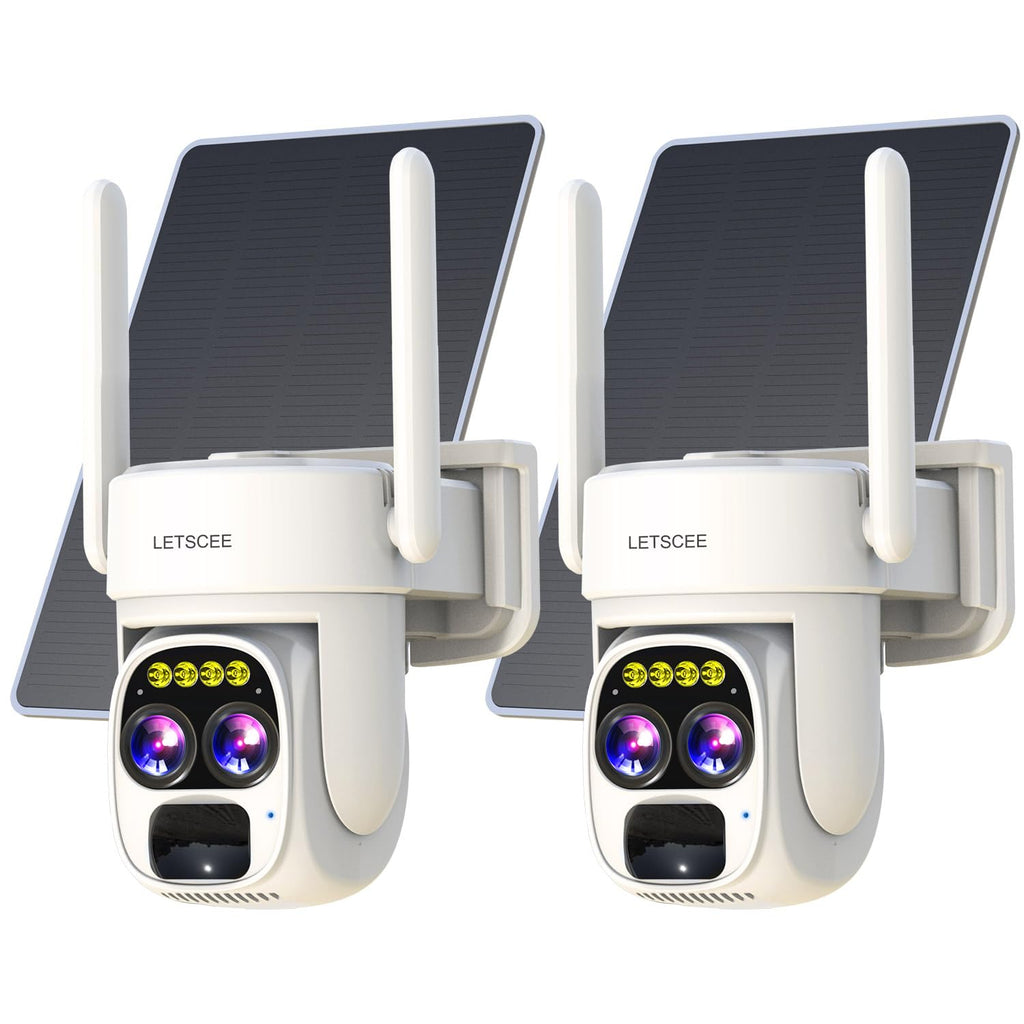 Wireless Solar Security Camera 360 PTZ Dual Lens 10x Zoom 2K Q993191