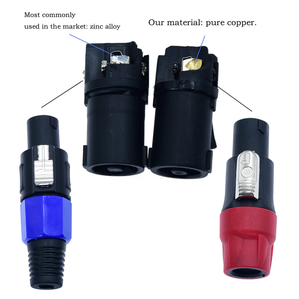 2Pcs 14 awg Speaker Cable with Twist Lock Z3263