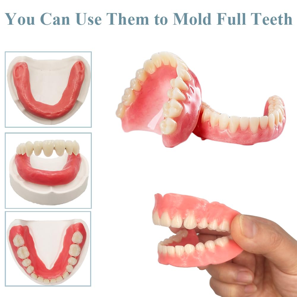 Fake Teeth Denture Top and Bottom Temporary Teeth T45640