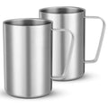 2 Pcs 16.9oz Stainless Steel Double Wall Vacuum Insulated Mug I825929