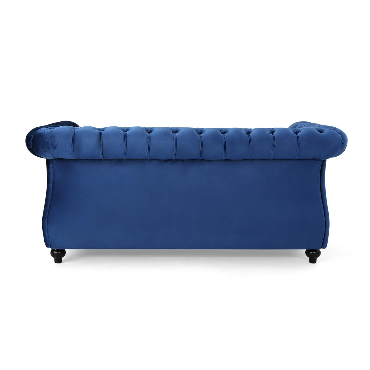 Navy Blue Velvet Loveseat Sofa U219692