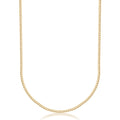 18K Solid Gold Cuban Curb Link Chain Necklace Z87473