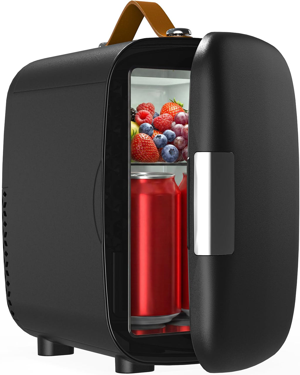 Portable Mini Fridge 4L 6 Can Black C164