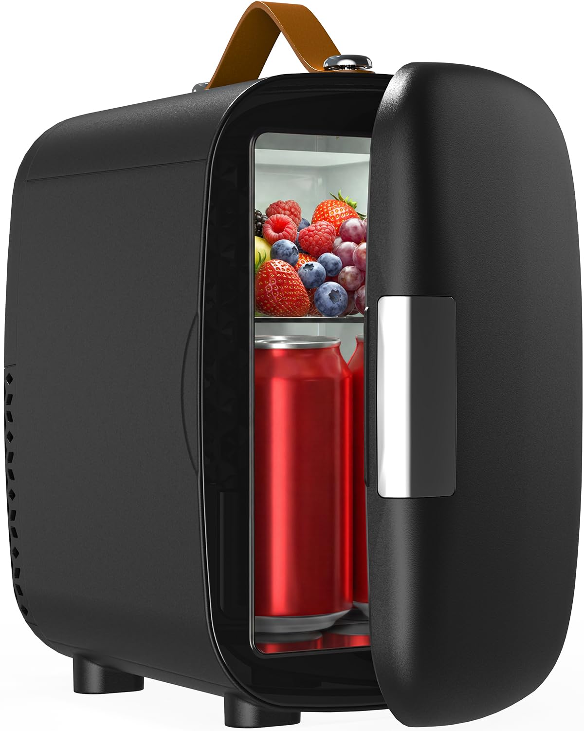 Portable Mini Fridge 4L 6 Can Black C164