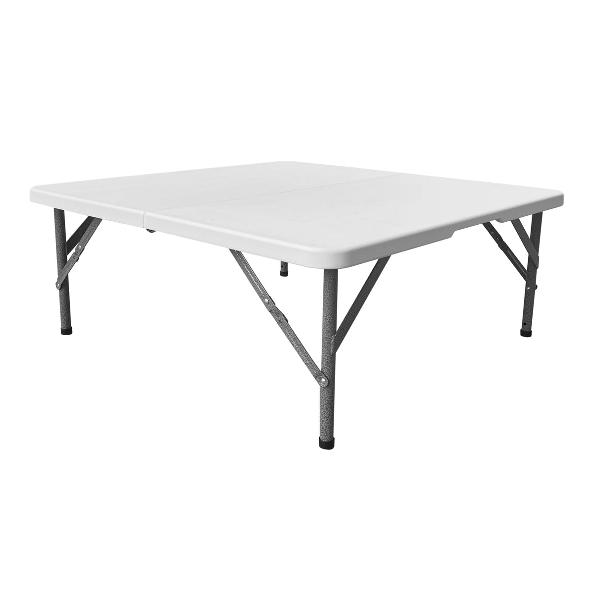 White Square Folding Table with Carry Handle P45689