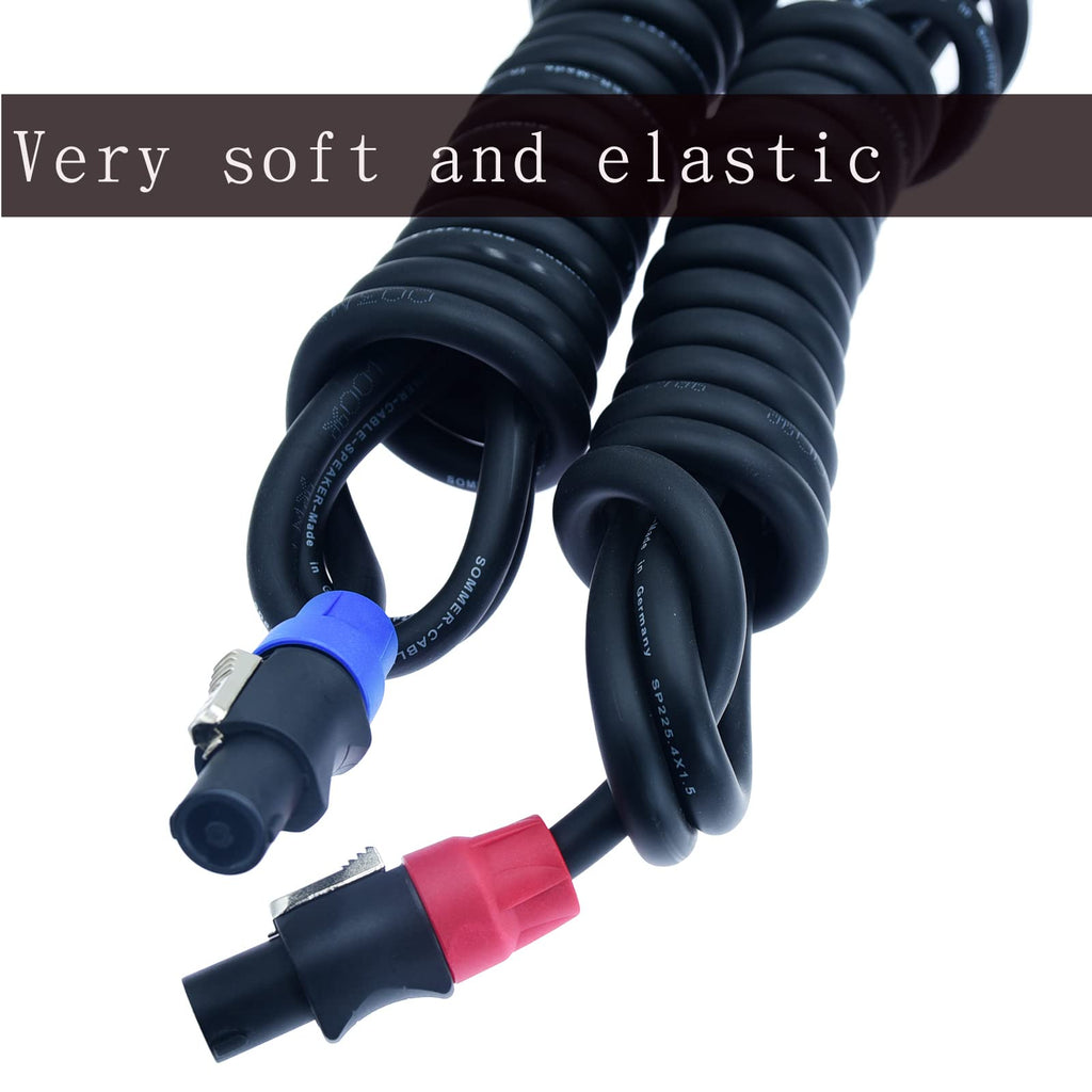 2Pcs 14 awg Speaker Cable with Twist Lock Z3263