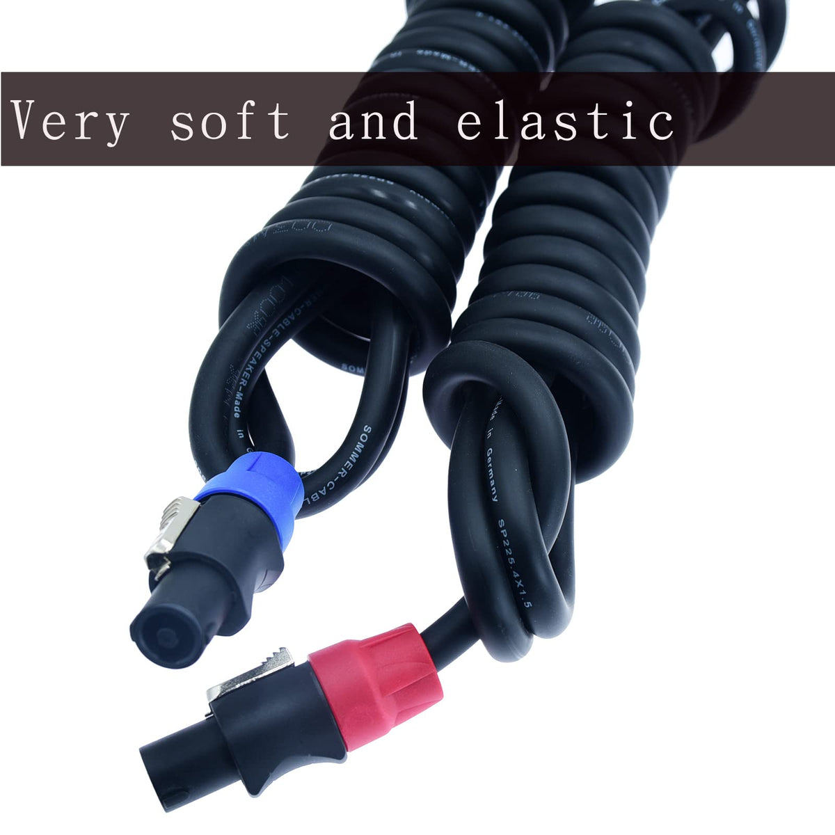 2Pcs 14 awg Speaker Cable with Twist Lock Z3263
