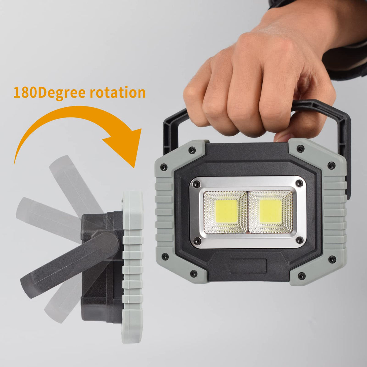 LED Work Light 2-Pack 30W 1500LM Portable Rechargeable Magnetic Base B779