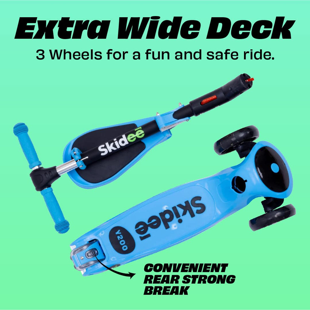 Foldable 3 Wheel Kick Scooter with Removable Seat P89925
