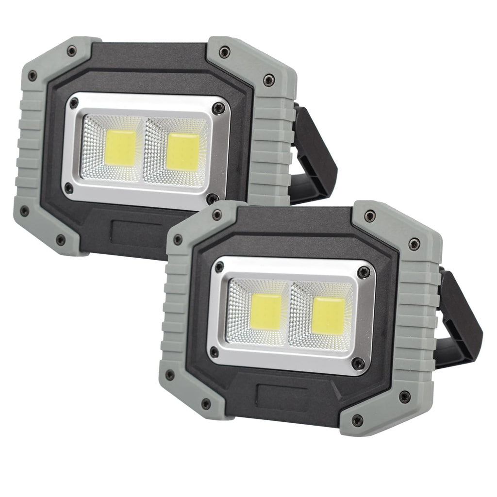 LED Work Light 2-Pack 30W 1500LM Portable Rechargeable Magnetic Base B779