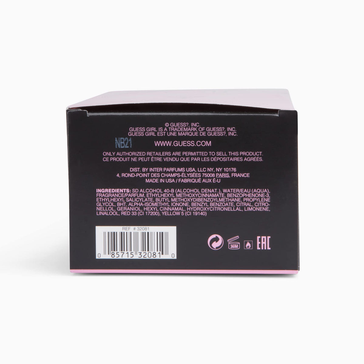 Eau de Toilette Spray 3.4 Ounce I801