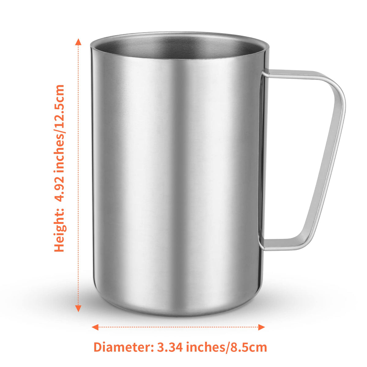 2 Pcs 16.9oz Stainless Steel Double Wall Vacuum Insulated Mug I825929
