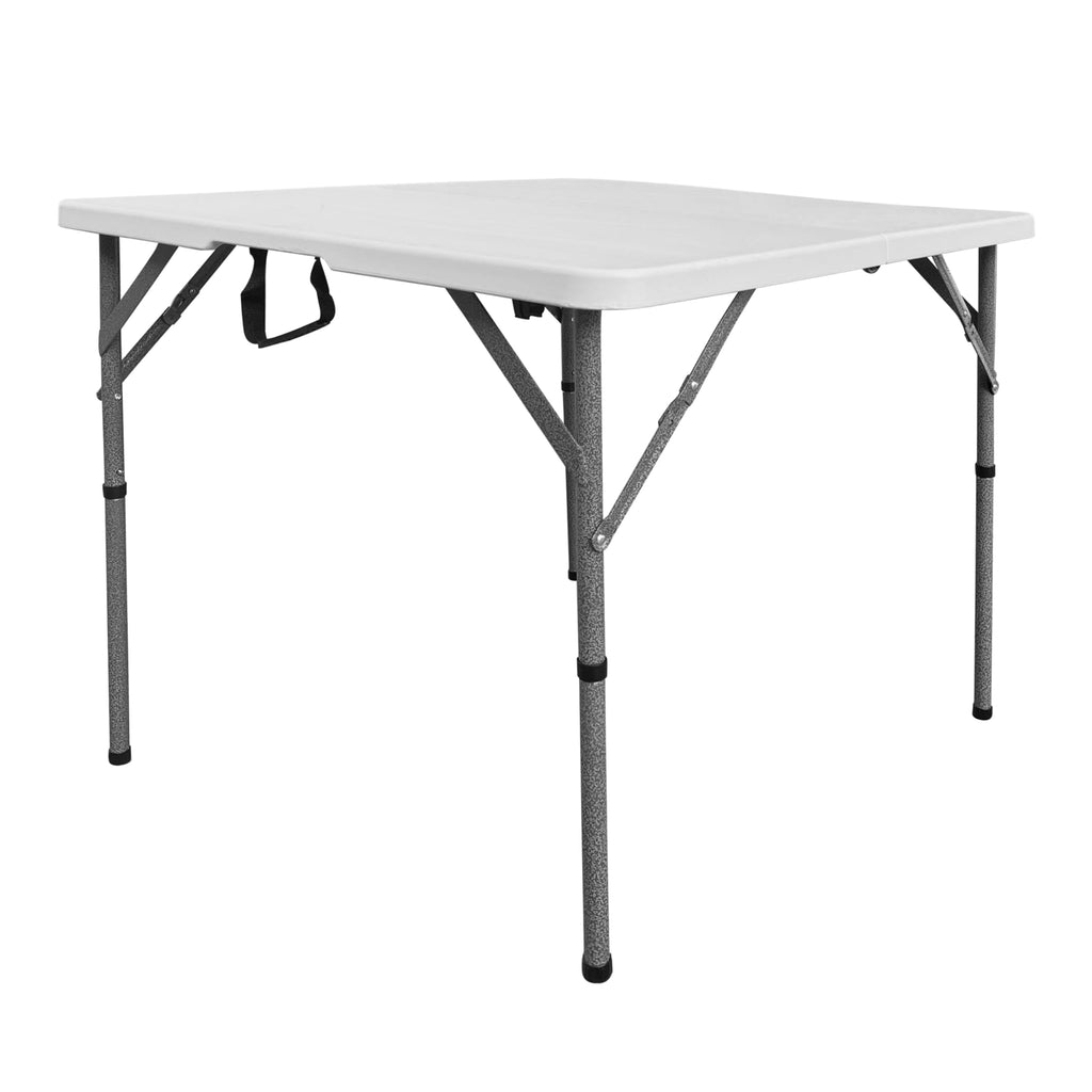 White Square Folding Table with Carry Handle P45689