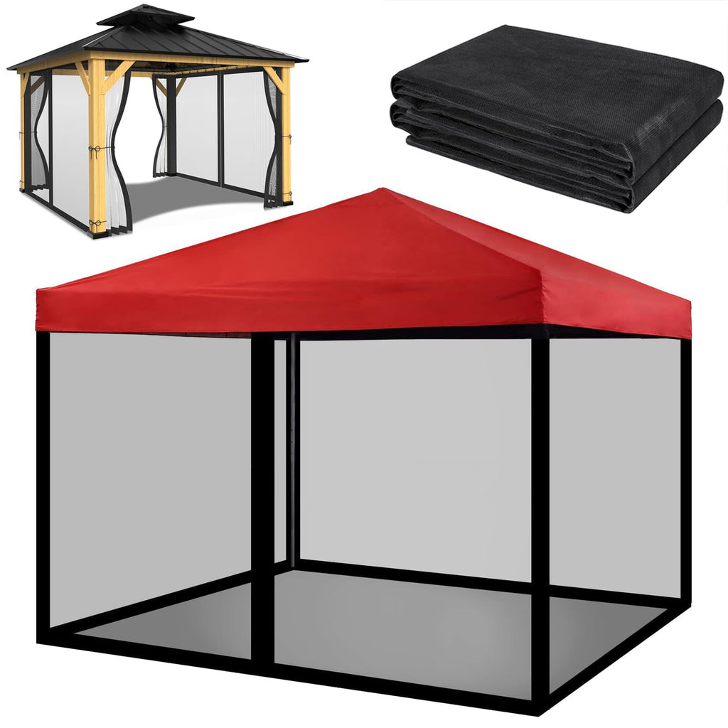 Mosquito Net with Zipper for Camping and Patio Gazebo M307877