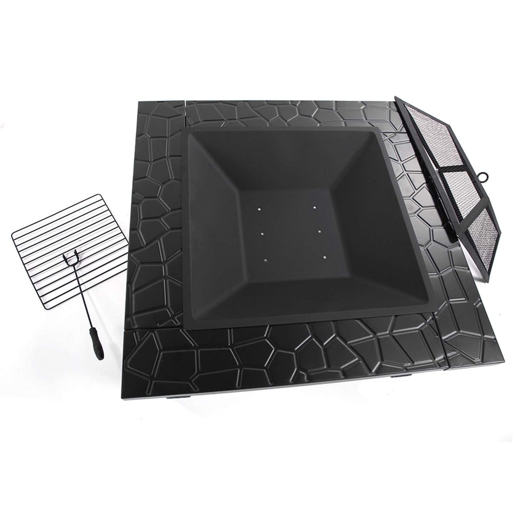 32 Inch Black Metal Wood Burning Fire Pit X665