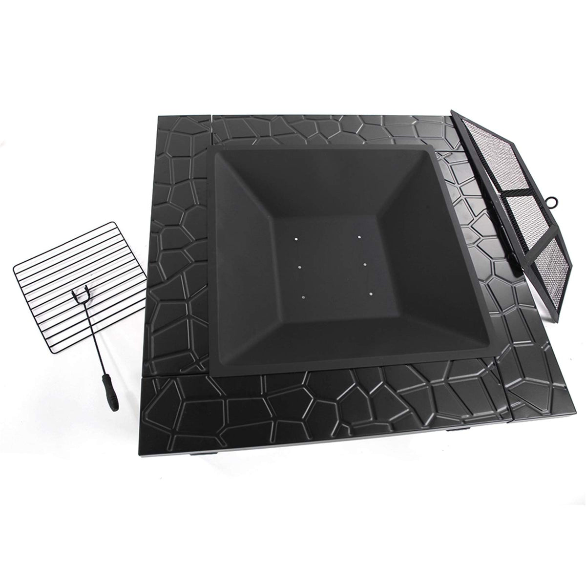 32 Inch Black Metal Wood Burning Fire Pit X665