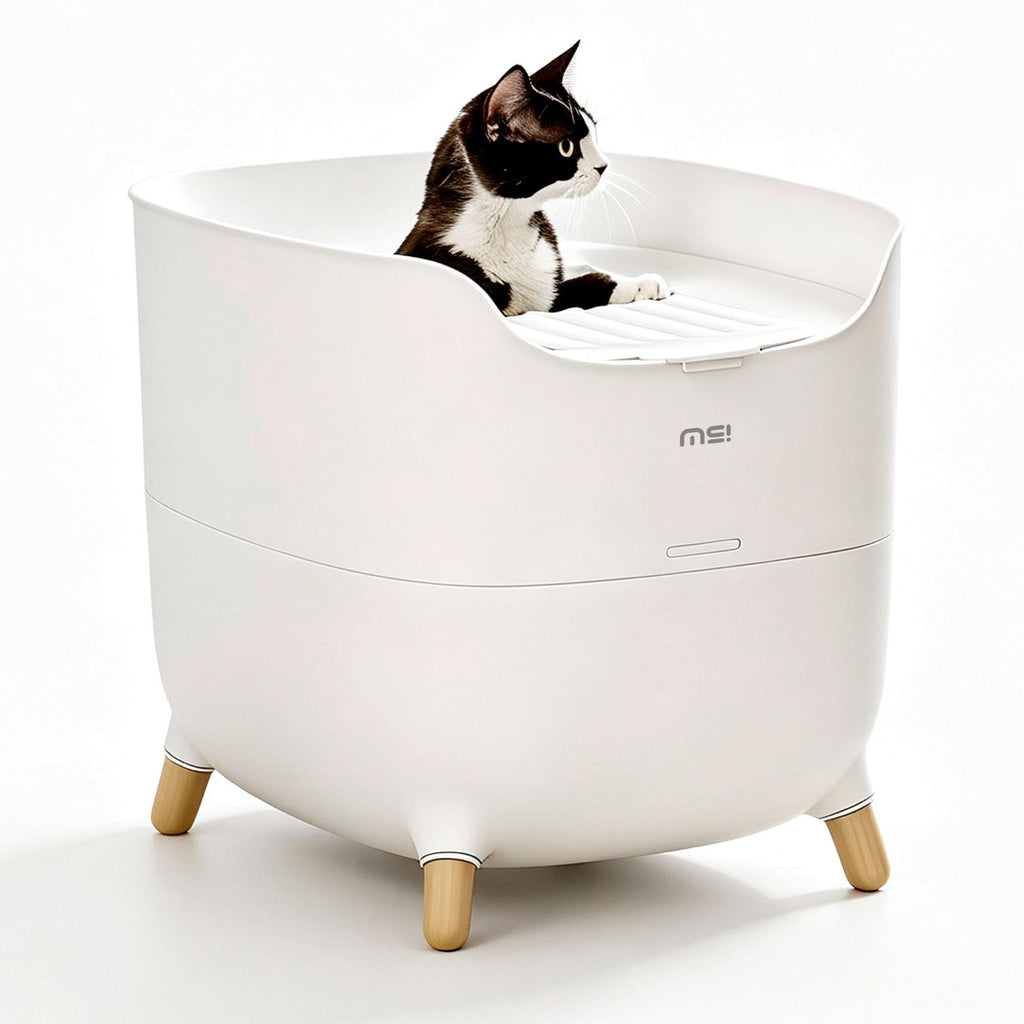 Large Top Entry Cat Litter Box with Scoop O605637