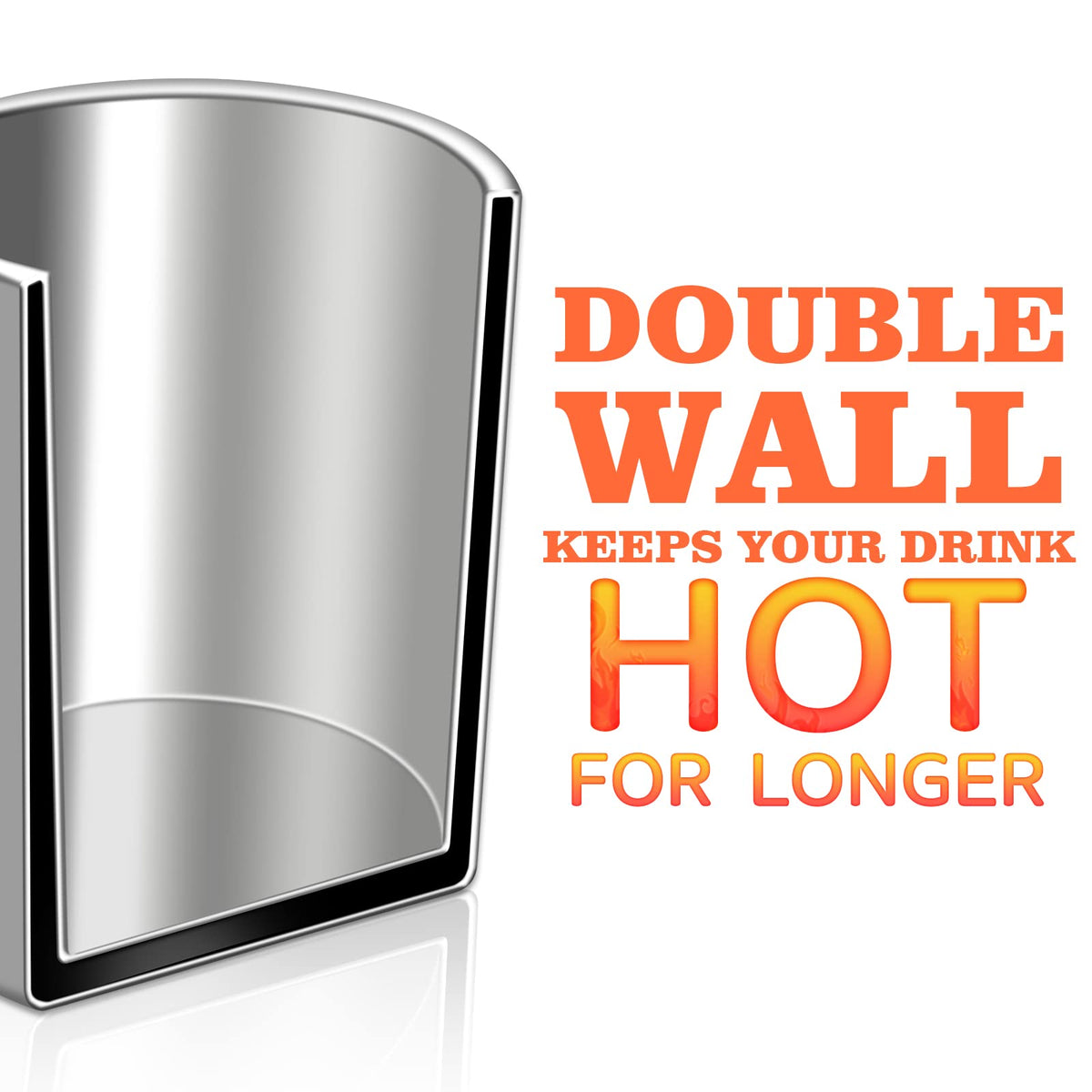 2 Pcs 16.9oz Stainless Steel Double Wall Vacuum Insulated Mug I825929