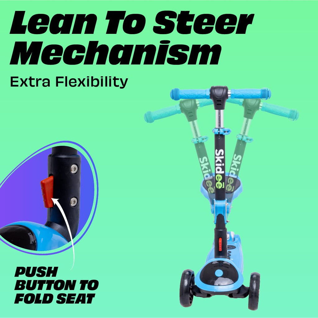 Foldable 3 Wheel Kick Scooter with Removable Seat P89925