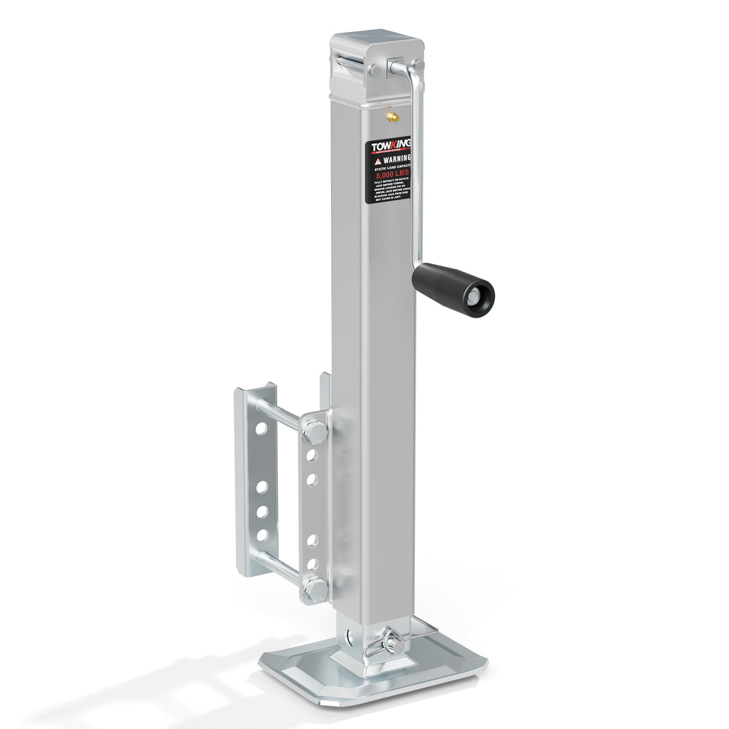 Square Trailer Jack, 15" Lift, Heavy Duty Swivel T122491