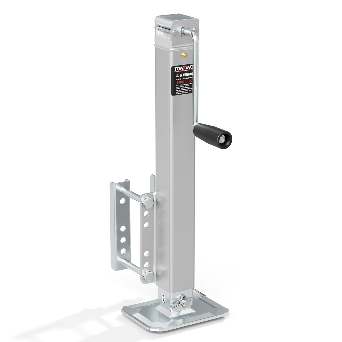 Square Trailer Jack, 15" Lift, Heavy Duty Swivel T122491