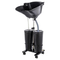Portable Shampoo Bowl with 2 Buckets Electric Pump & Adjustable Hair Washing Basin K793
