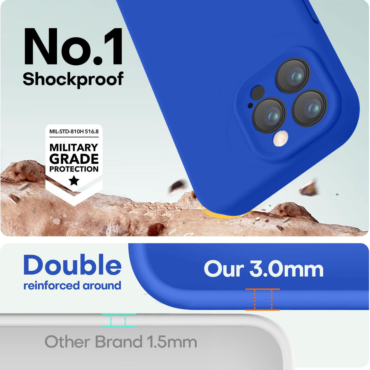 iPhone 13 Pro Max Silicone Shockproof Phone Case A975984
