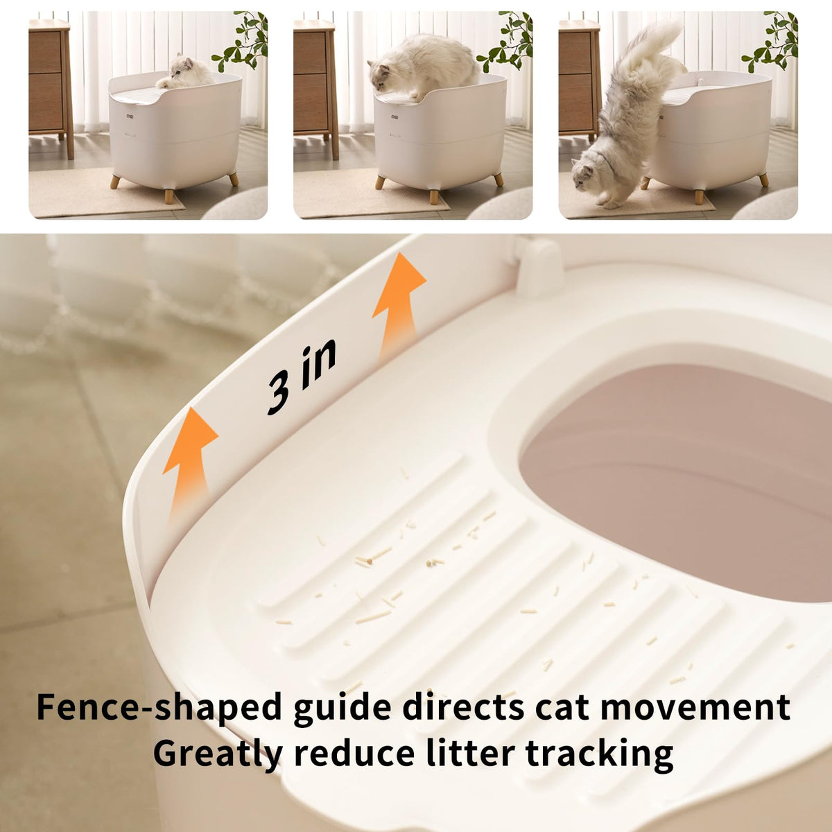 Large Top Entry Cat Litter Box with Scoop O605637