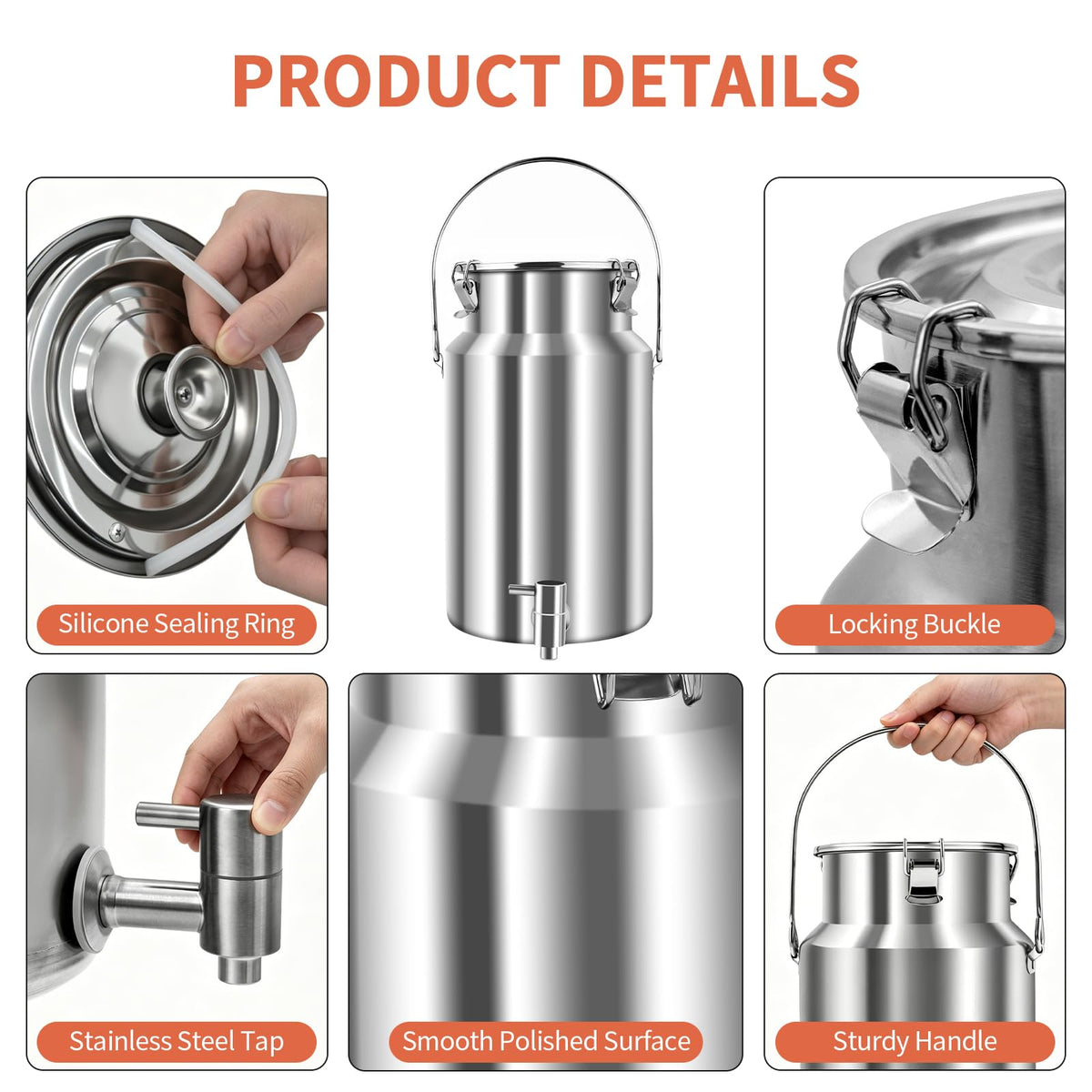 10L Stainless Steel Water Dispenser with Faucet E159