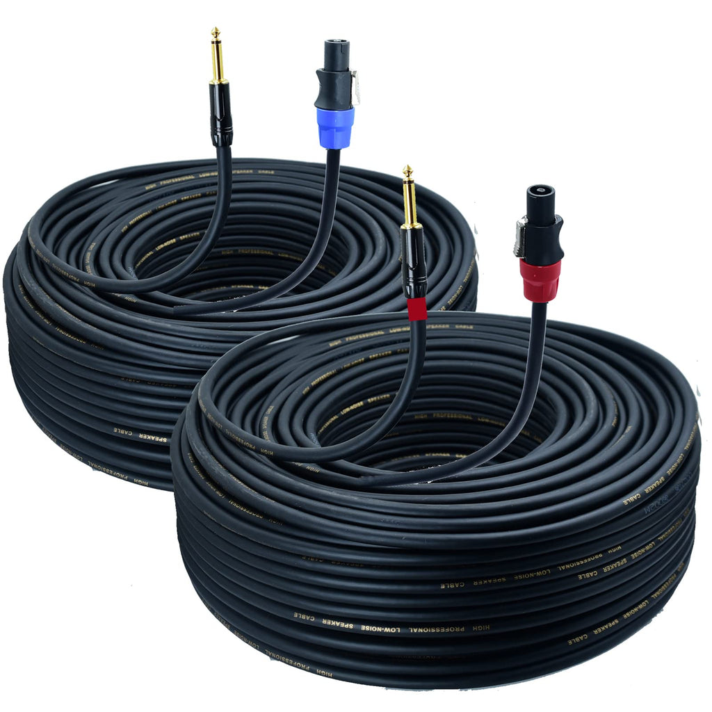 2Pcs 14 awg Speaker Cable with Twist Lock Z3263
