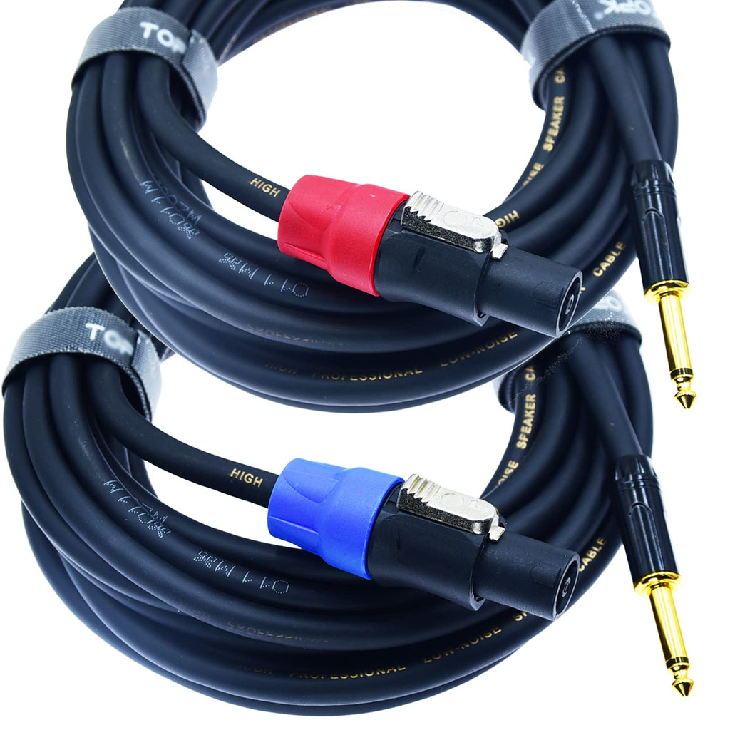 2Pcs 14 awg Speaker Cable with Twist Lock Z3263