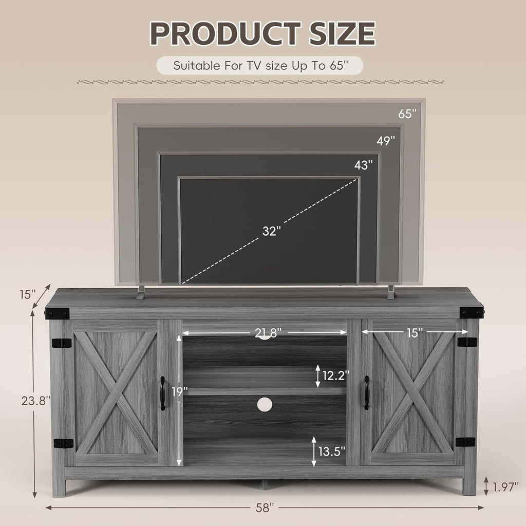 Modern Farmhouse TV Stand for 65" TV K995634