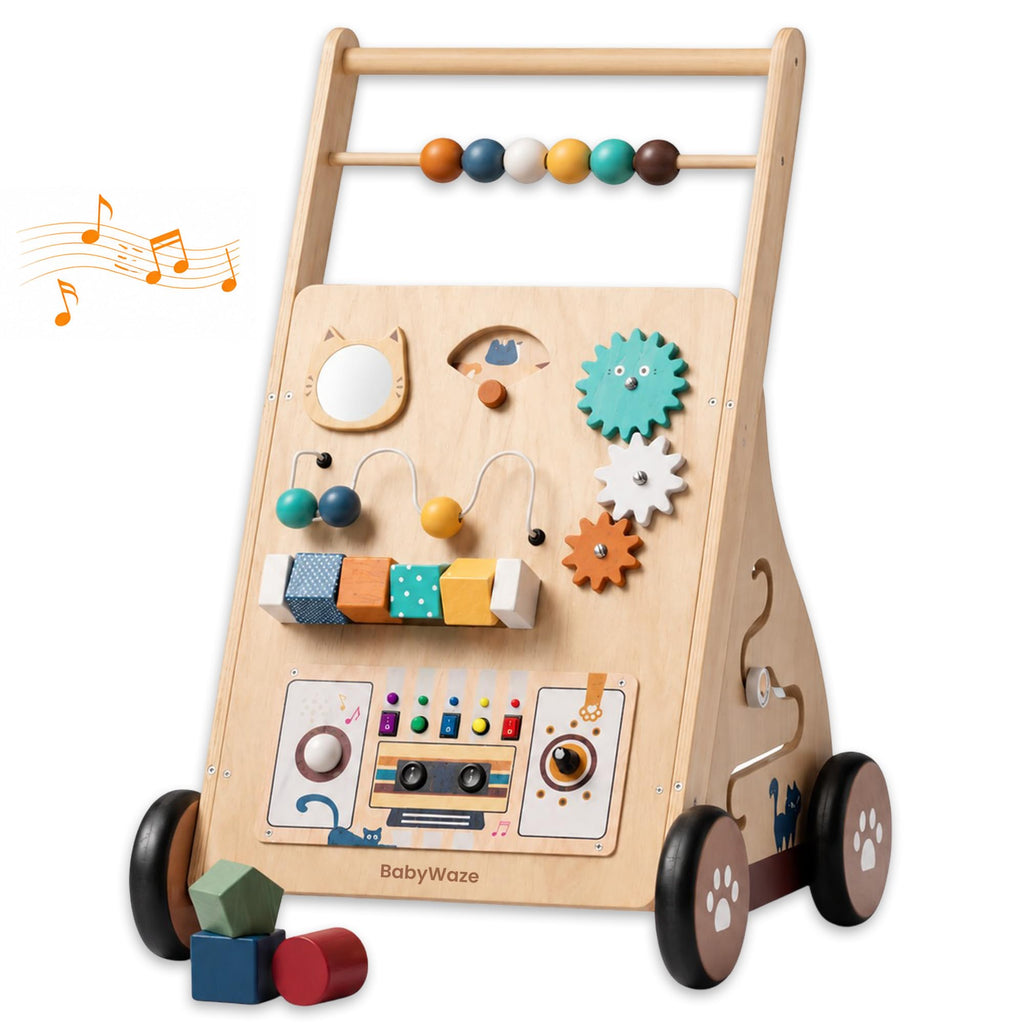 Wooden Baby Walker with Wheels T9405