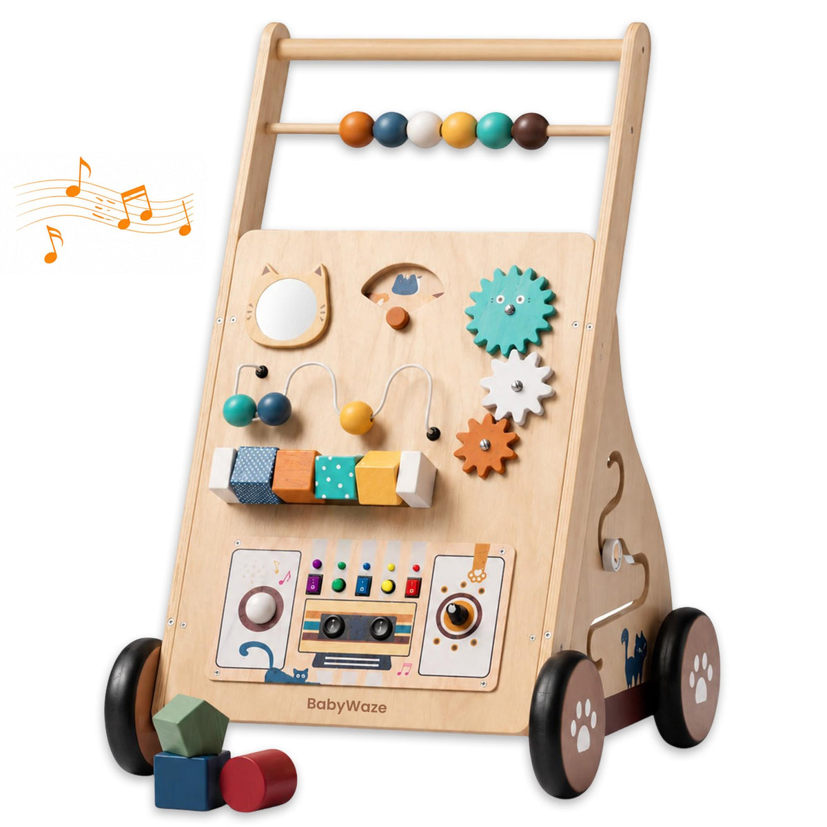 Wooden Baby Walker with Wheels T9405