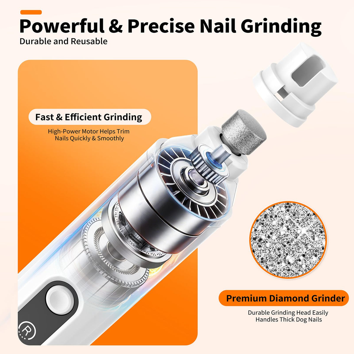 Electric Dog Nail Grinder with LED Light U97655