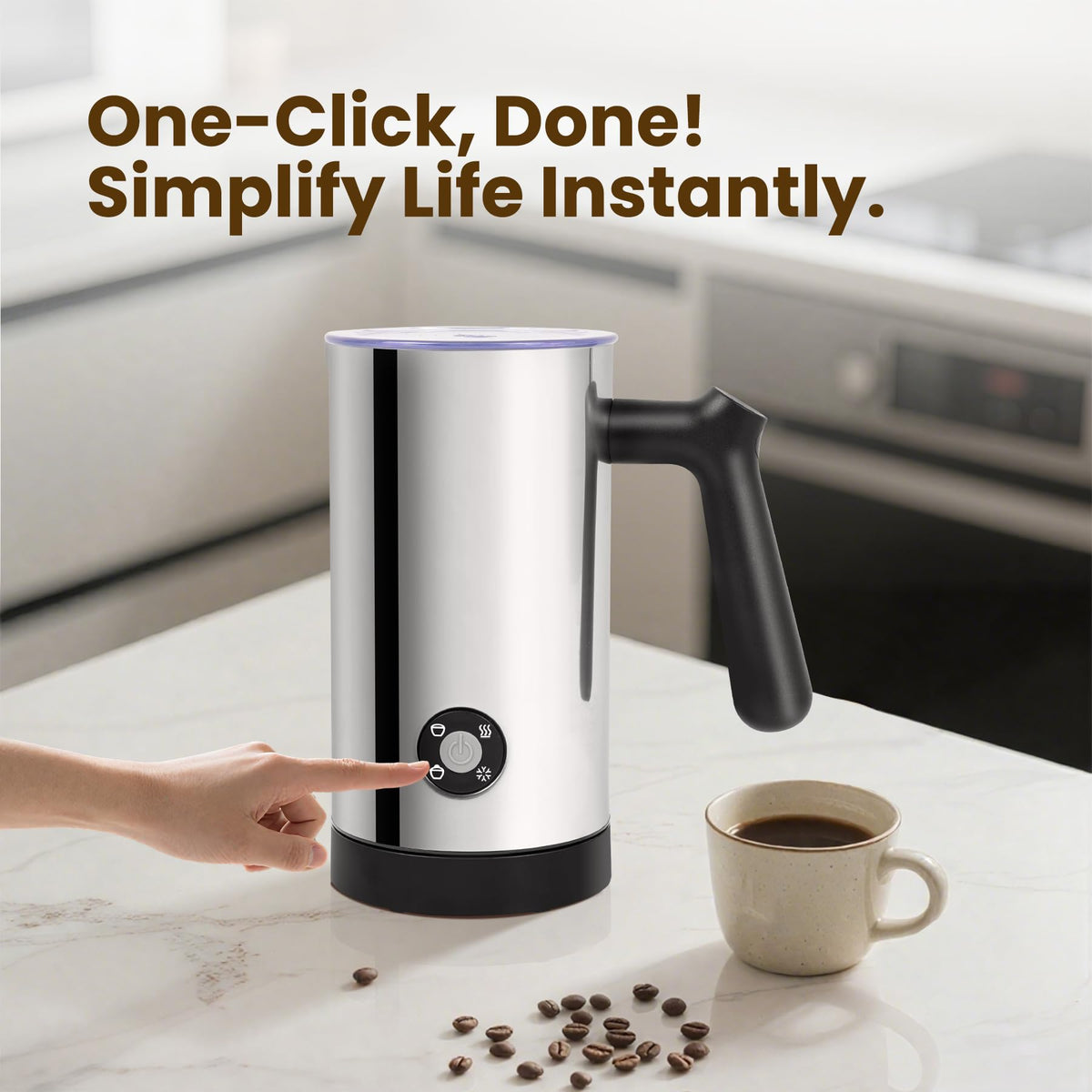 Electric Milk Frother 4-in-1 Foam Maker 10.6 oz L5338