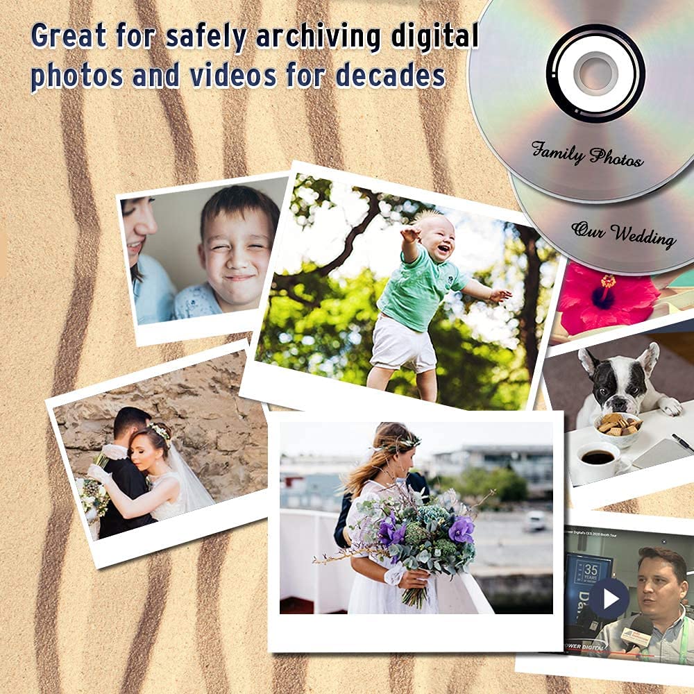 50GB BD-R DL White Inkjet Printable Blu-ray Double Layer Recordable Media 50-Disc Spindle G17197