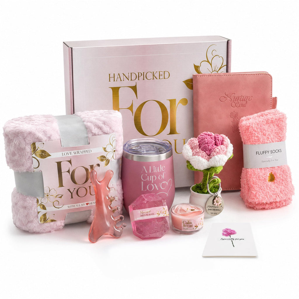 11 Pc Pink Care Package with Blanket A150