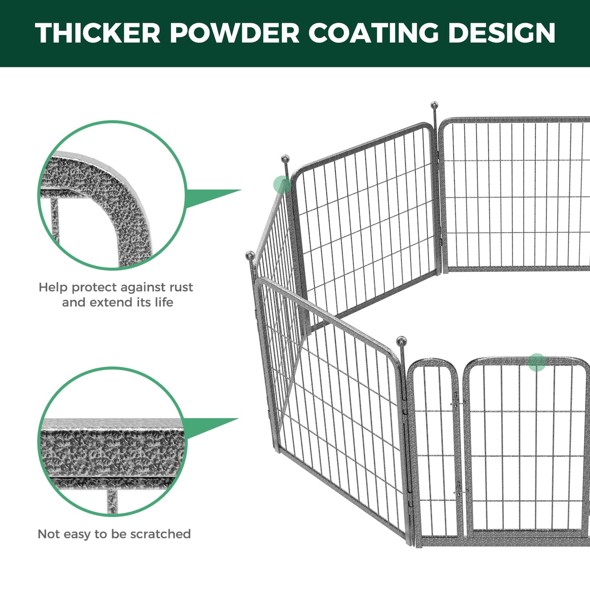 24" H 16 Panels Dog Playpen D89120