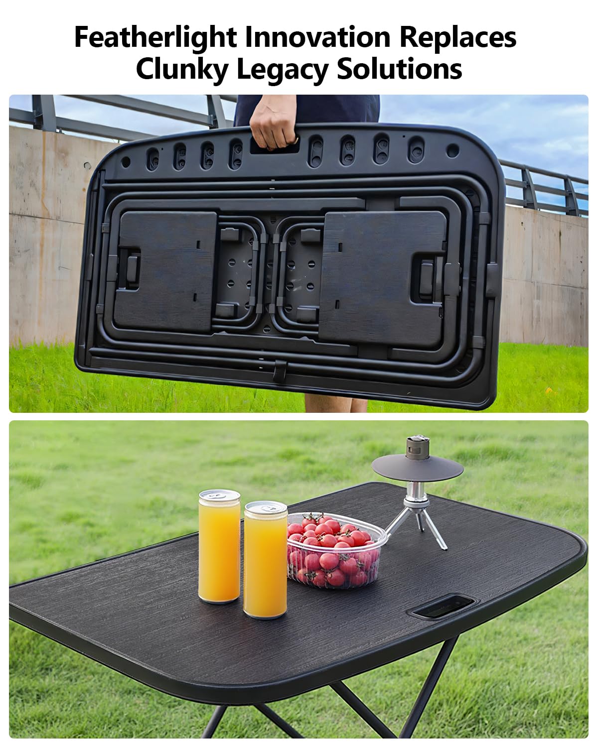 Portable Folding Camping Table with 2 Pack Chair X6281