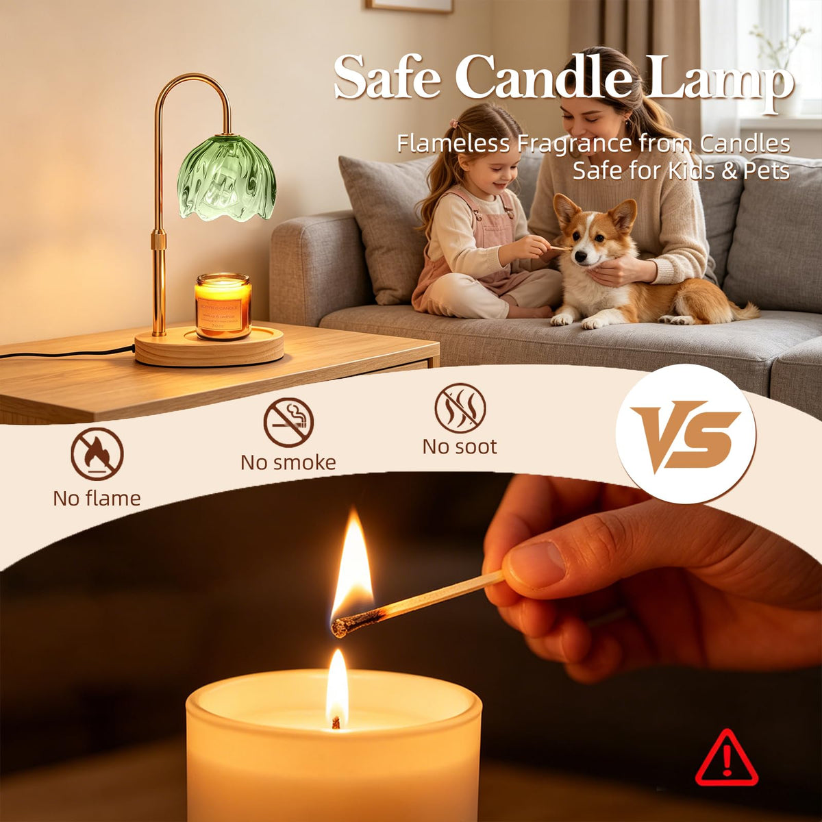 Flower Candle Warmer Lamp with Timer C21582