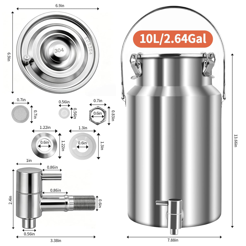 10L Stainless Steel Water Dispenser with Faucet E159