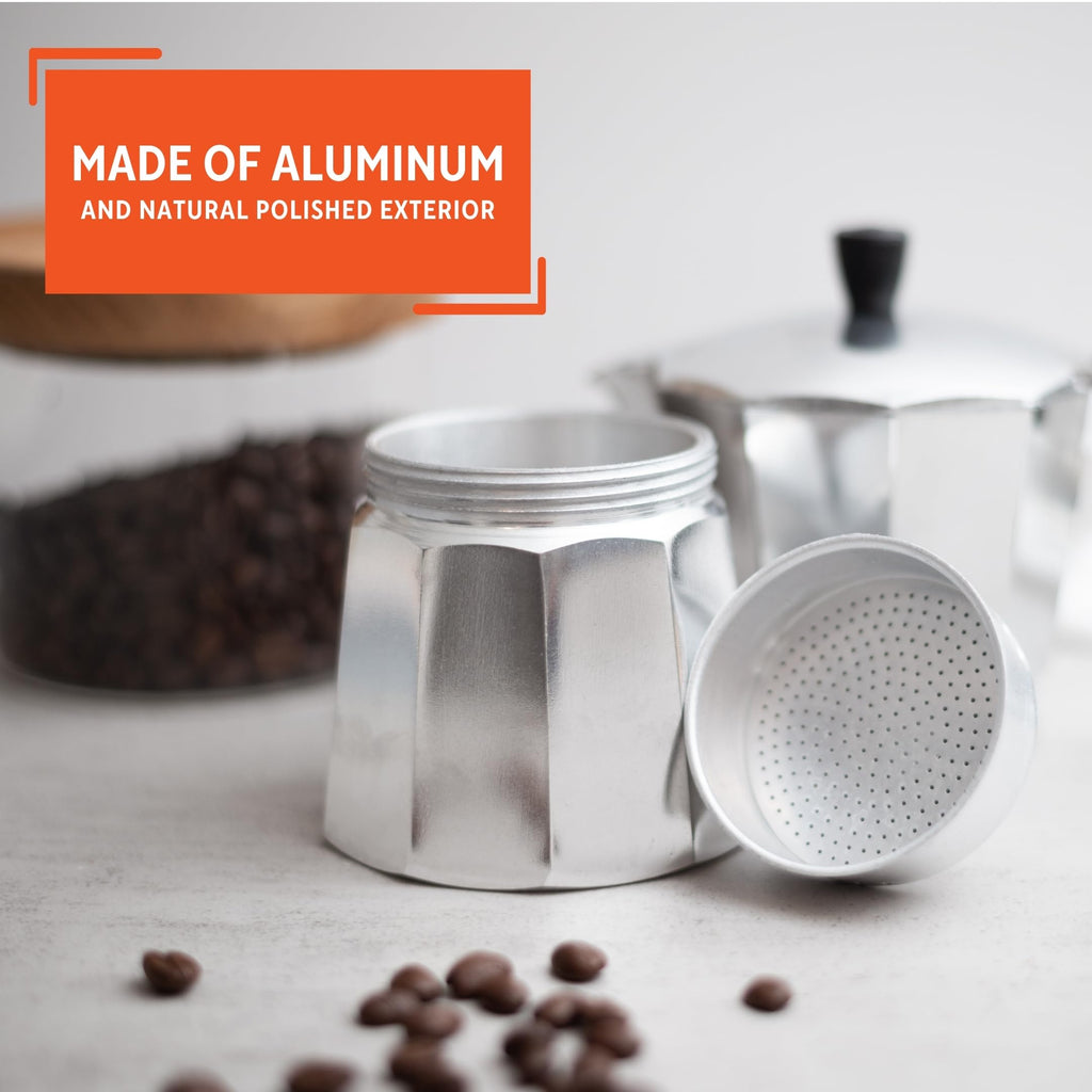 Aluminum Stovetop 6-cup Espresso Maker D4122