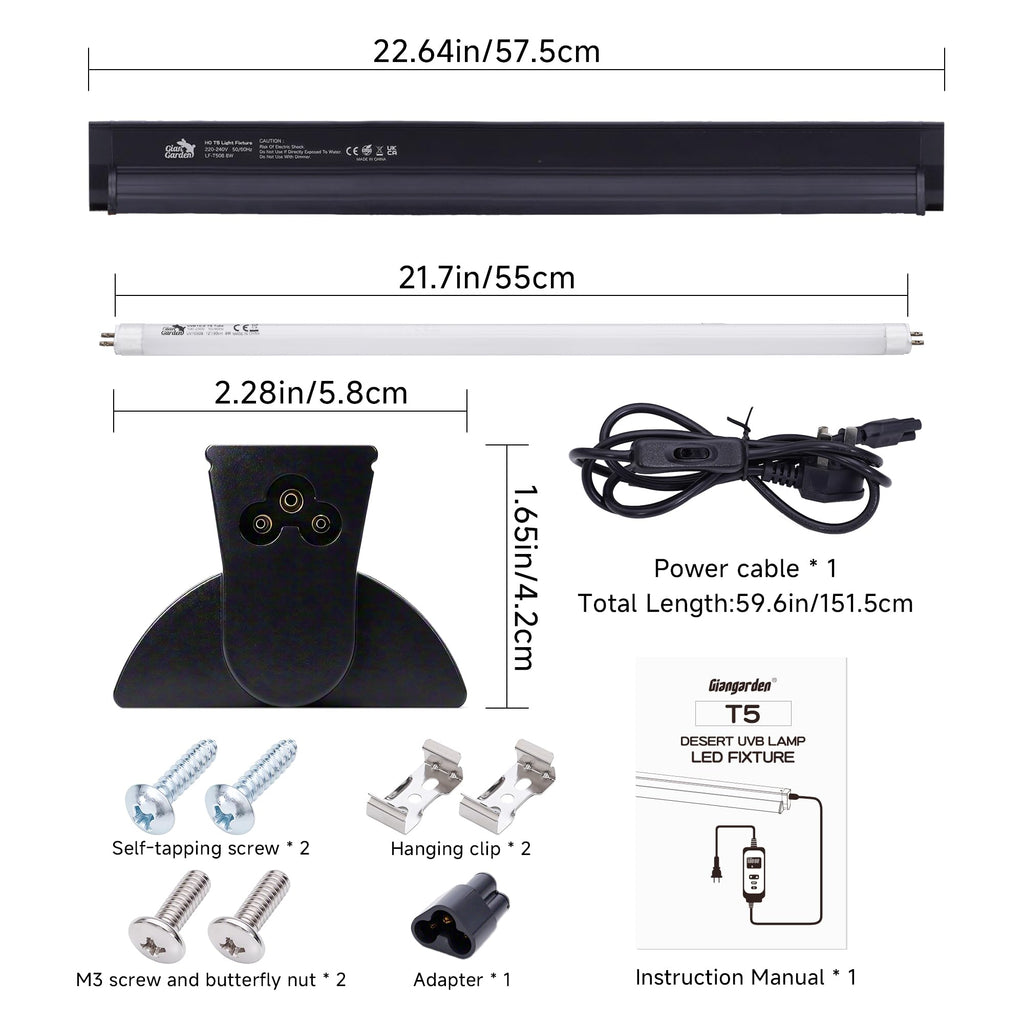 23-Inch 24W UVB Reptile Lighting Combo Kit B681