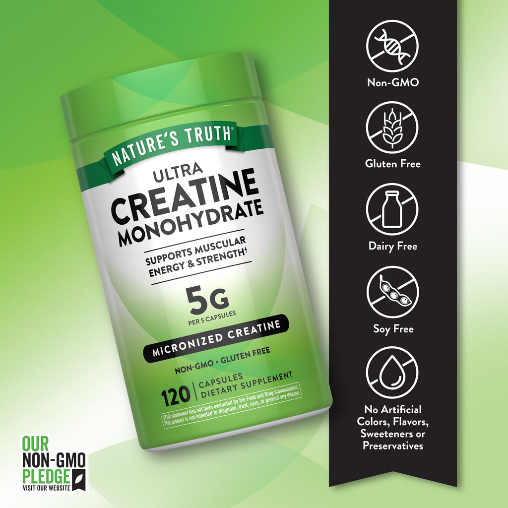 Creatine Monohydrate Capsules 120 Count U4423