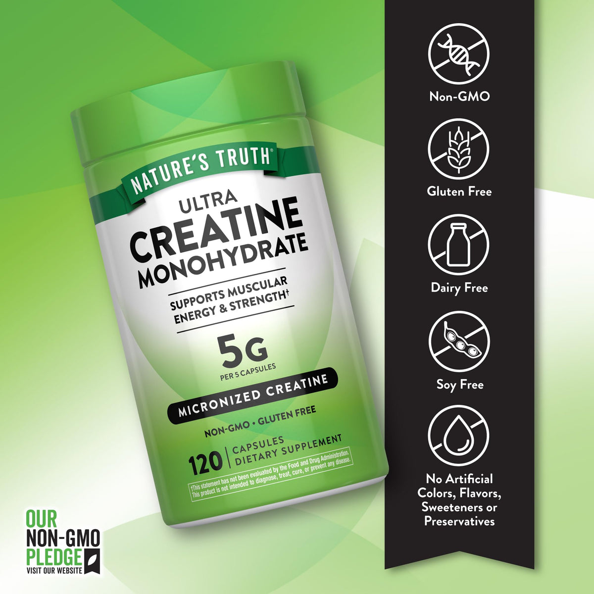 Creatine Monohydrate Capsules 120 Count U4423