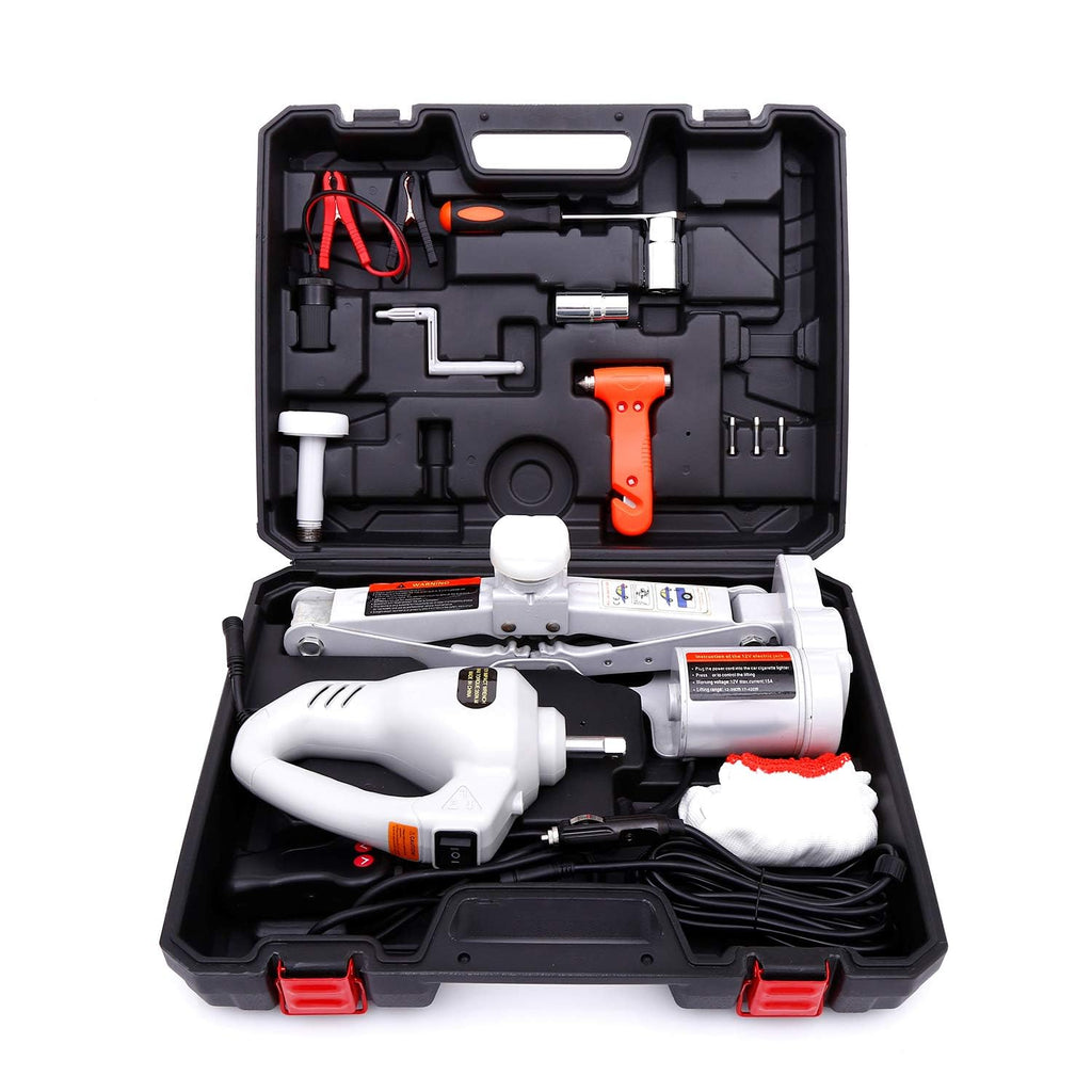Electric Car Jack 3 Ton 12V Scissor Jack with Impact Wrench W3808
